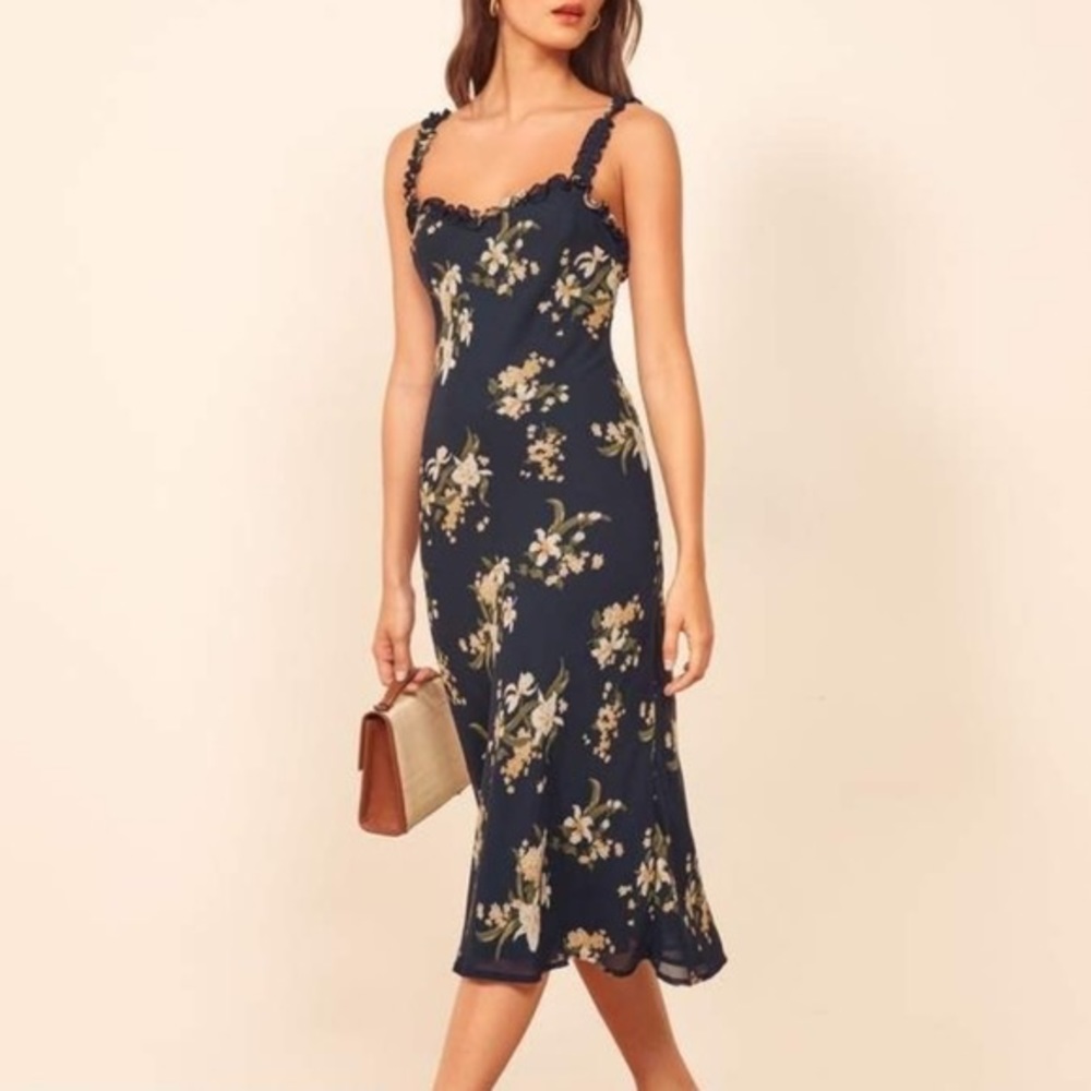 NWT Reformation Yolanda Midi Dress